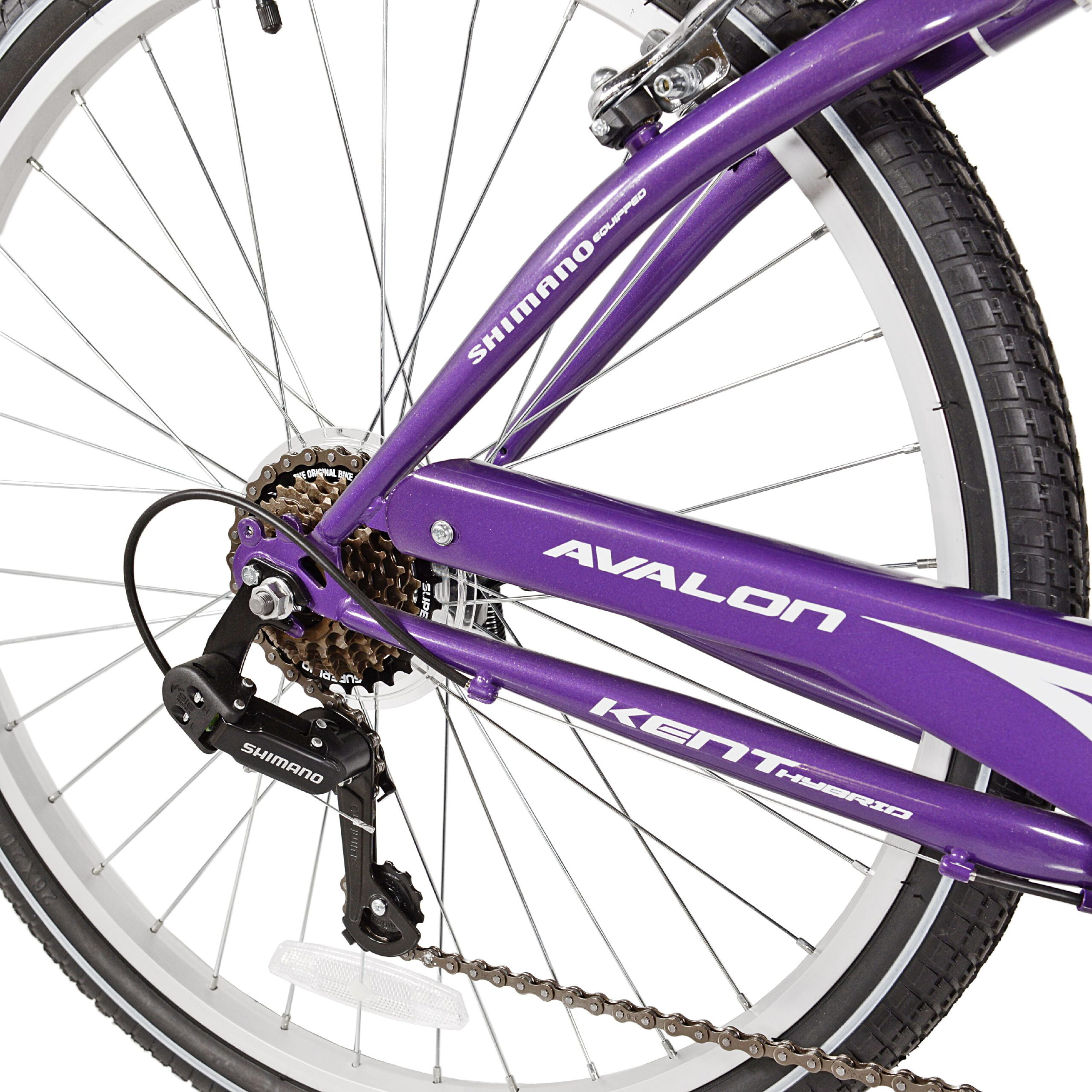 Kent Bicycle 26 In. Avalon Comfort Women s Full Suspension Hybrid Bike, Purple