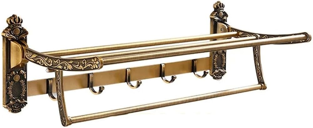 Foldable Imitation Bath Towel Rack Activity Bathroom Towel Rack Towel Rack with Hook Bathroom