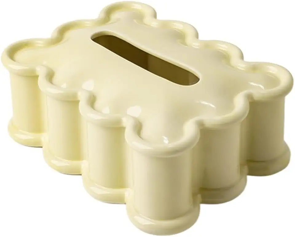 Square Tissue Box Creative Nordic Decoration Home Living Room Coffee Table Soft Decoration(white-Dinosaur Doodle4), As show