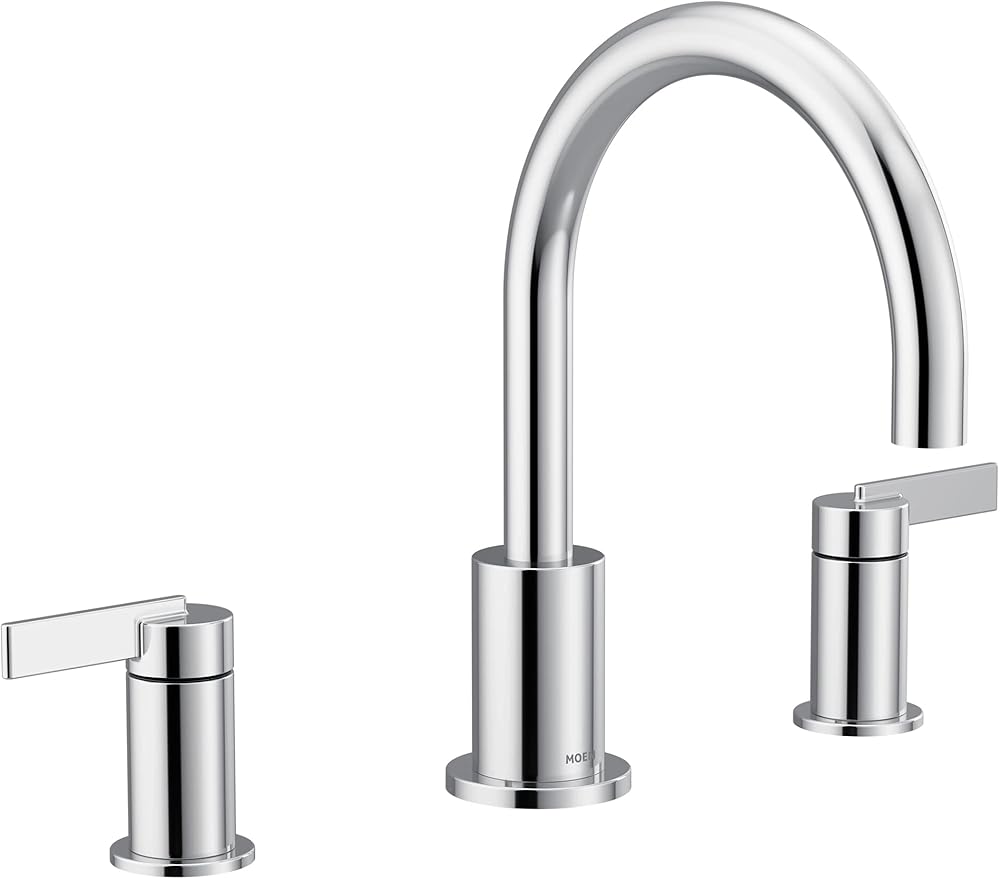 Moen T6223 CIA Collection 2-Handle High-Arc Deck Mount Roman Tub Faucet Trim Kit, Valve Required, Chrome