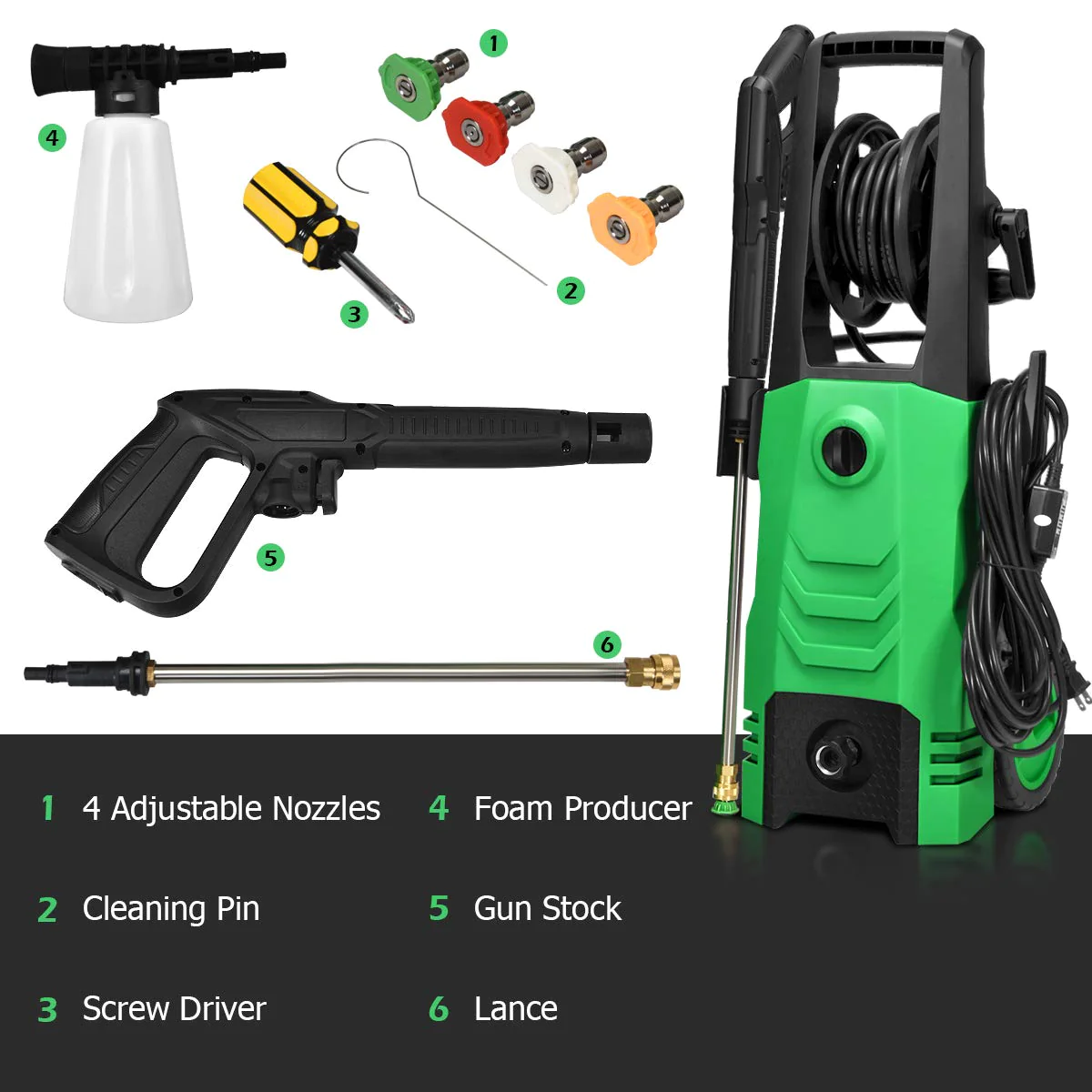Goplus 3500PSI Electric Pressure Washer