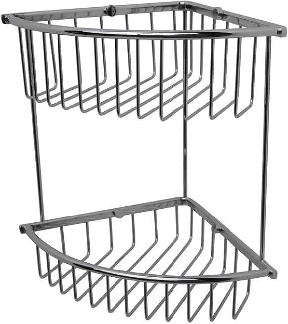 Essentials Double Corner Wire Soap Basket Finish: Satin Nickel