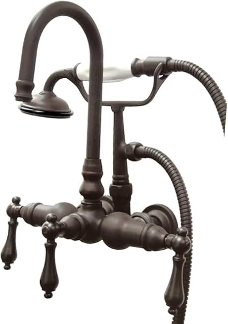 Kingston Brass CC7T5 Vintage Clawfoot Tub Faucet, 7-Inch Center, Oil Rubbed Bronze