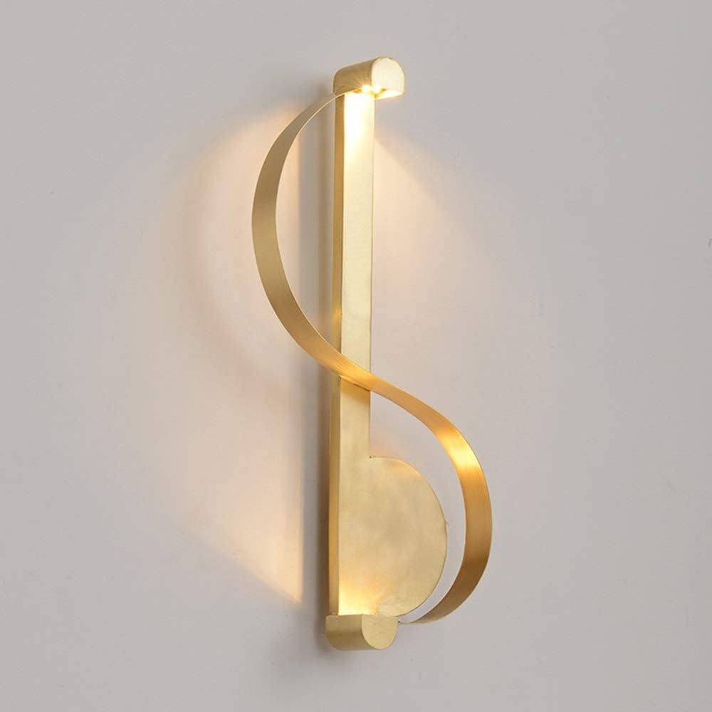 Golden Warm Light Copper Wall Lamp 1838cm Simple Hotel Corridor Dining Room Living Room Bedroom Bedside Study Wall Lights