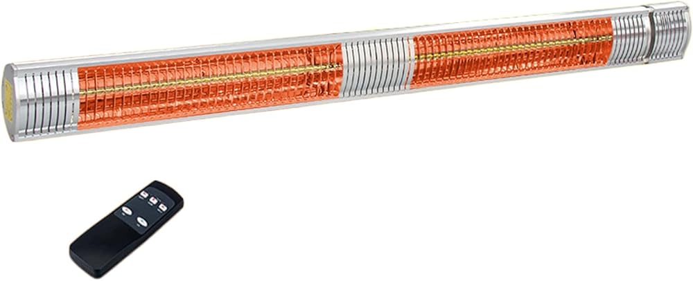 3000W Wall Mounted Electric Patio Heater, IP65 Waterproof Dustproof Outdoor Heater, with Overheat Protection and Remote Control