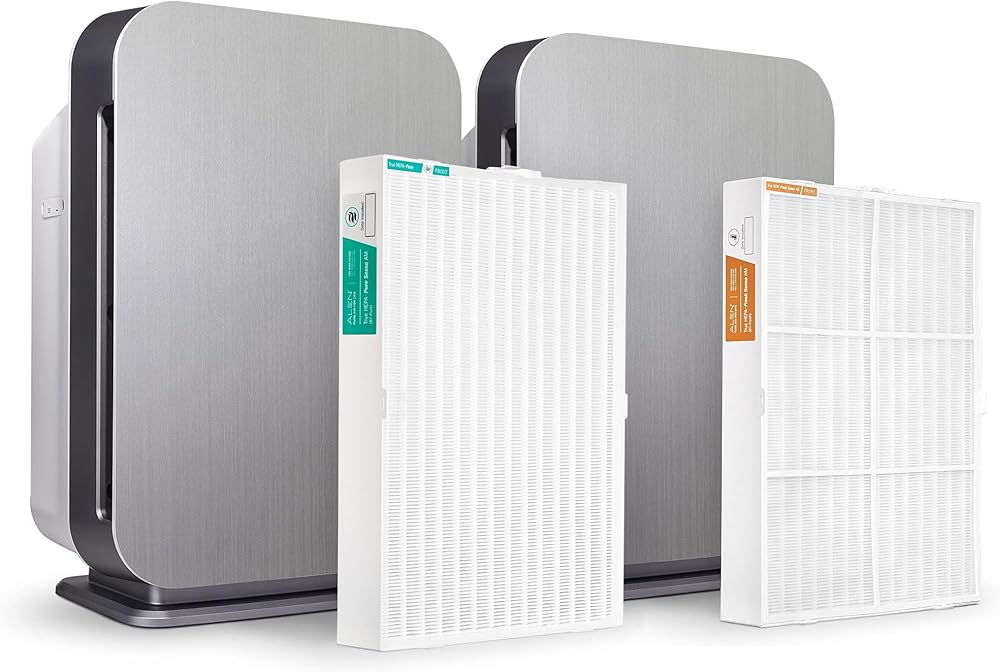 Alen BreatheSmart 75i HEPA Air Purifier Virtual Bundle - Medical Grade Filtration H13 True HEPA for Large Rooms 1300 SqFt - 99.9% Airborne Particle Removal- Pure & Fresh Brushed Stainless