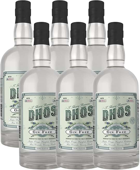 Dhos Handcrafted Non-Alcoholic Gin - Keto-Friendly, Zero Sugar, Zero Calories, Zero Proof - 750 ML - Perfect for Mocktails - Made in USA, Aperol Spritz