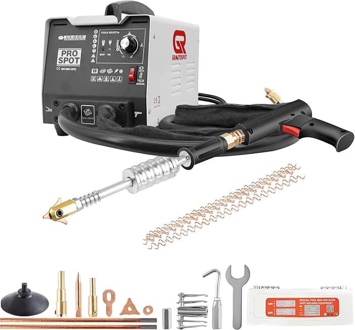 PRO PLUS 110V Spot Welder Dent Puller，1.8KW Panel Spot Welder Puller，5 Models Spot Welding Machine for Car Body Dent Repair (Small PRO PLUS)