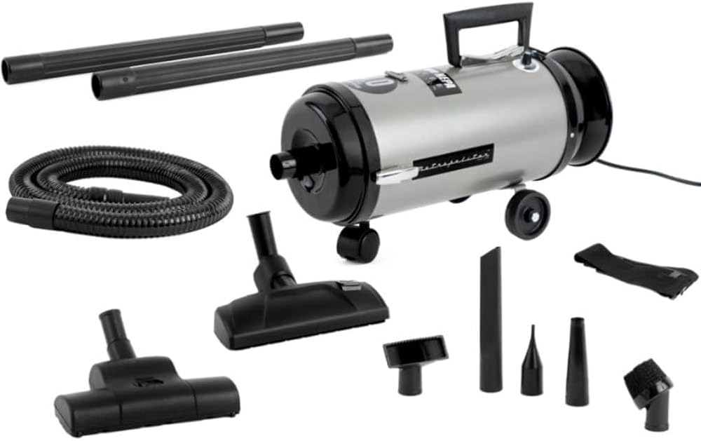 METROVAC OV4SNBF-200CVC Professional Evolution Compact Canister Vac - Powerful Home Vaccuum & Air Duster - Portable Cleaning Supplies w/ 4.0 HP Twin Fan Motor, Variable Speed, 20' Cord w/Halo End Cap