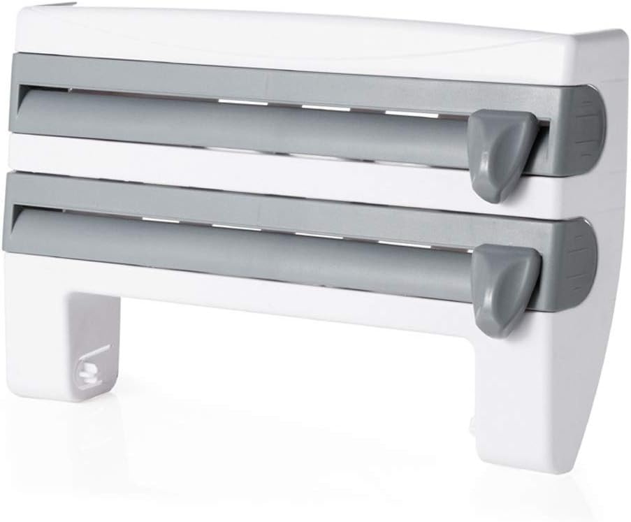 Plastic Wrap Cutter Kitchen Dispenser for Tin Foil Film Storage Rack Shelves Kitchen Paper Towel Organizer Home Gadgets