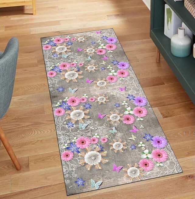 Runners for Hallway Bedroom Grey 2'7