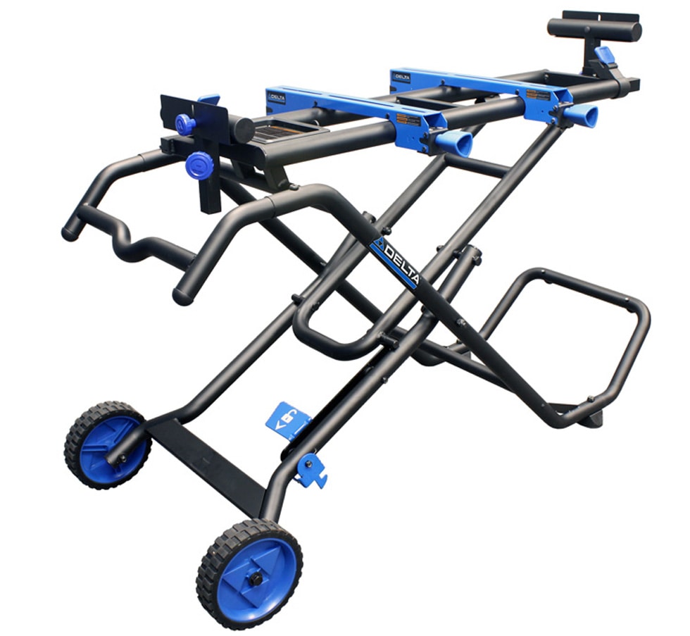 DELTA Steel Adjustable Rolling Miter Saw Stand