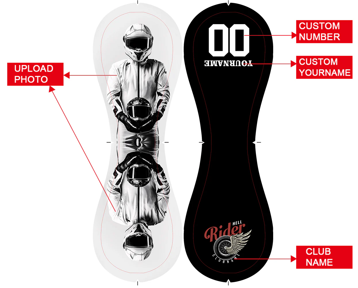 Personalized Black Rider Motorcycle Club Photo Baseballs