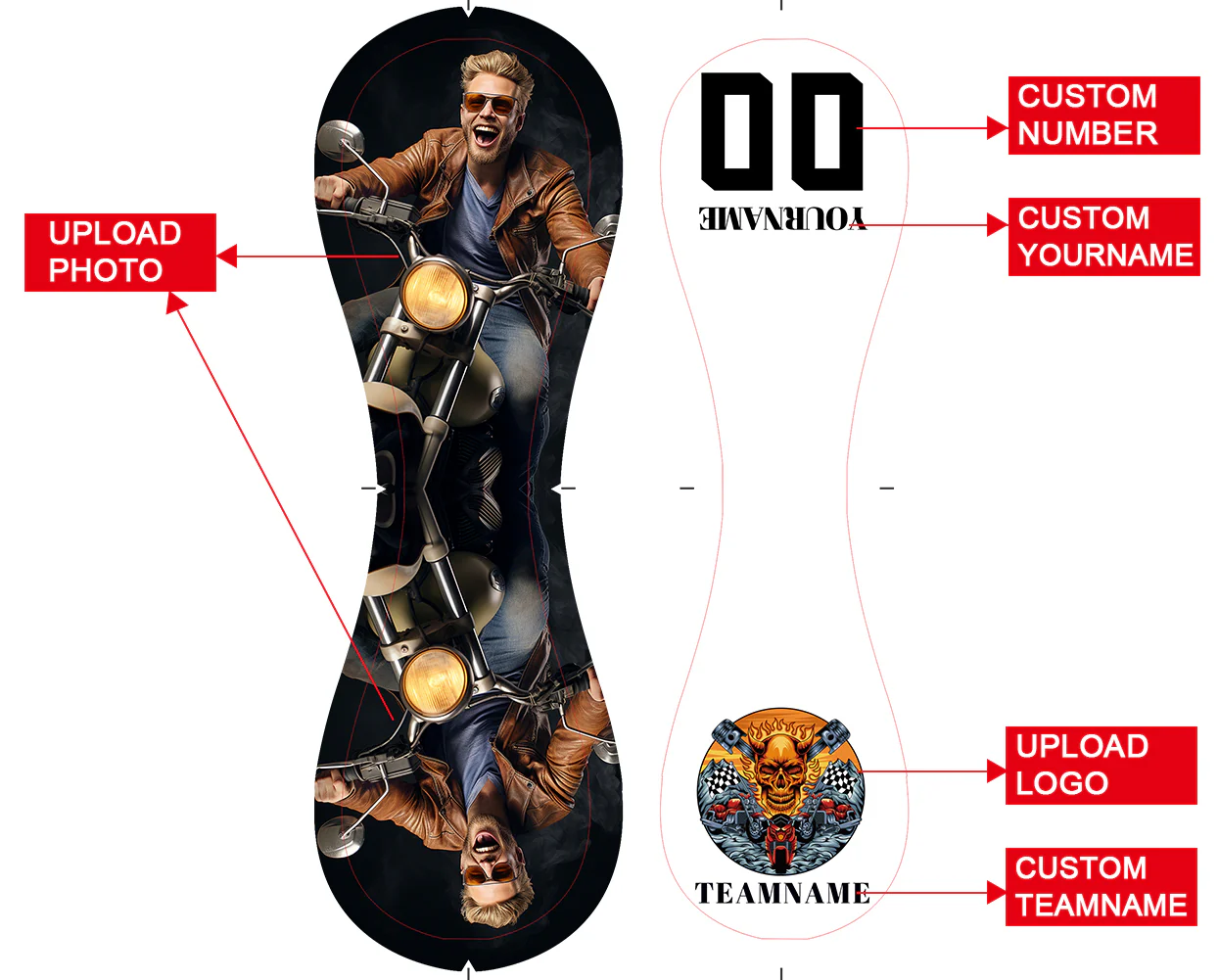 Personalized White Demon Knight Skull Photo Baseballs