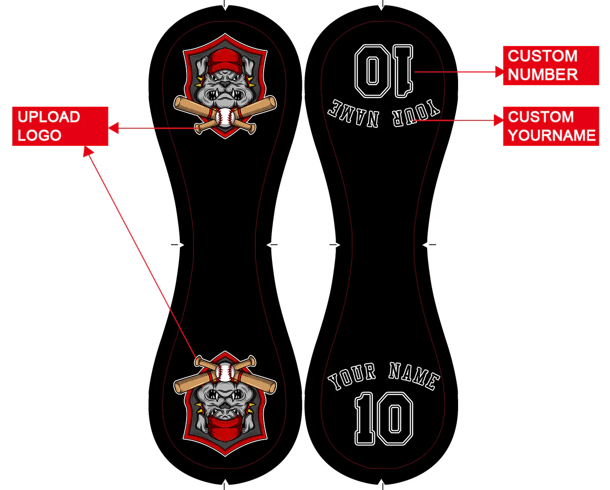 Personalized Black Leather Black Authentic Baseballs