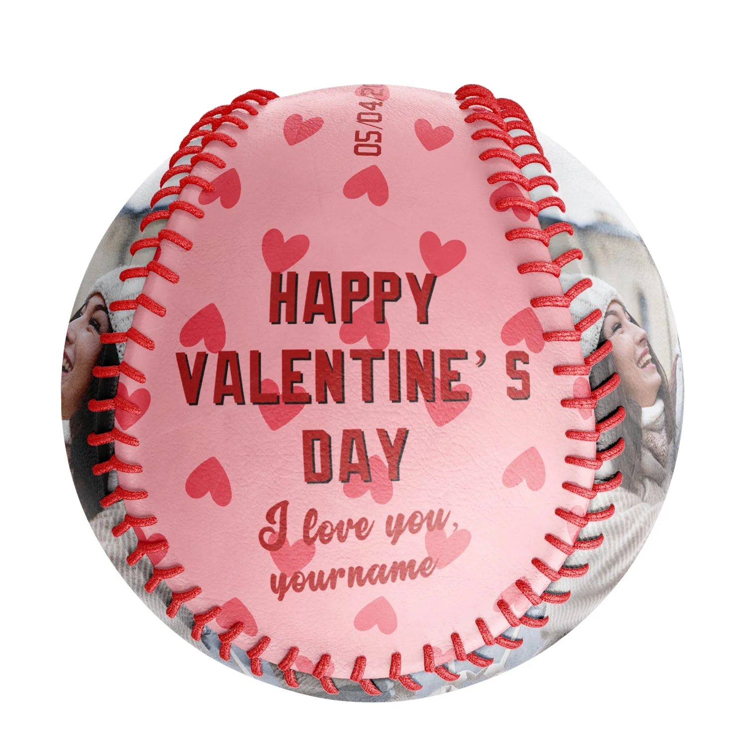 Happy Valentine's Day Personalized Anniversary Name Date Photo Baseballs