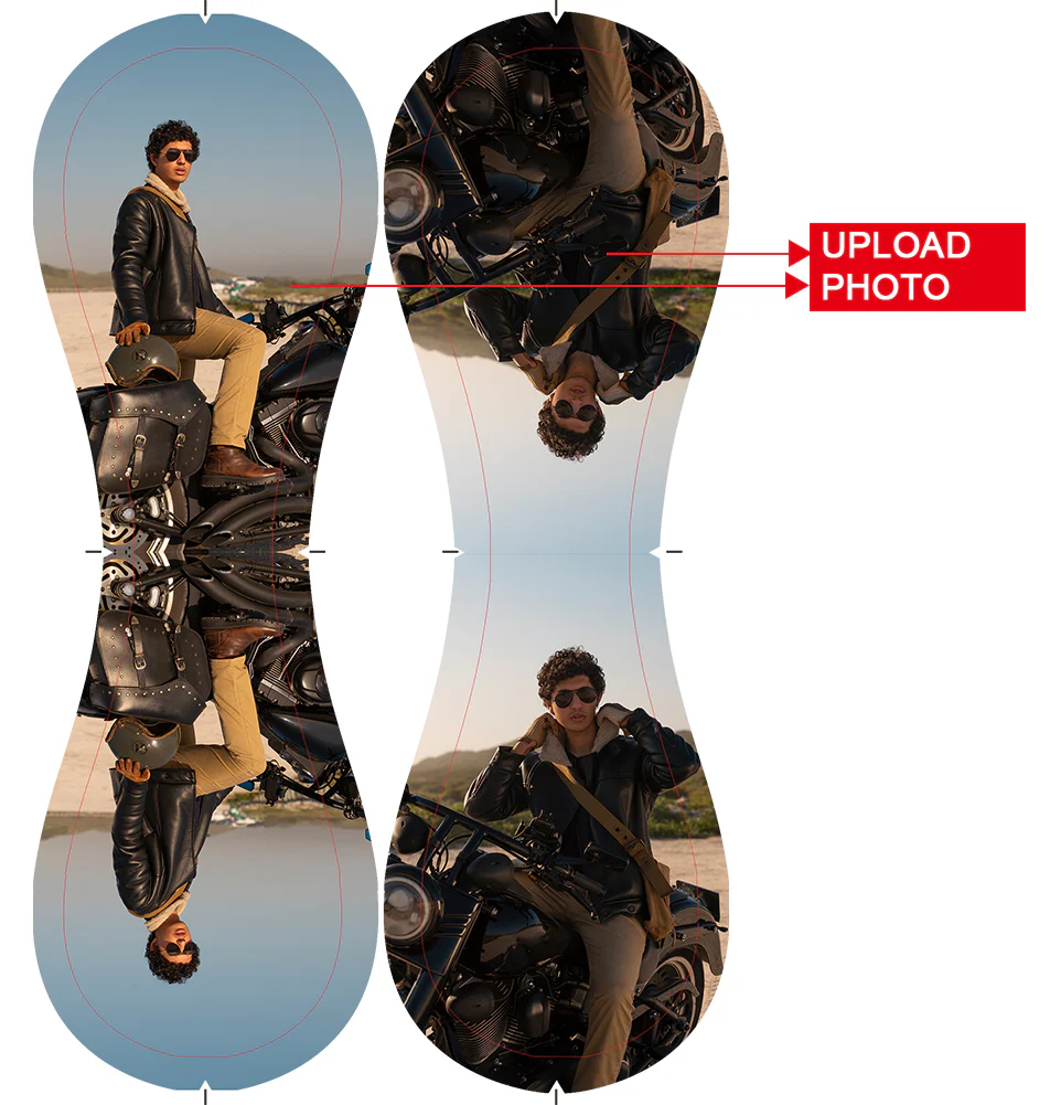 Personalized 2 Motorcycle Photo Baseballs