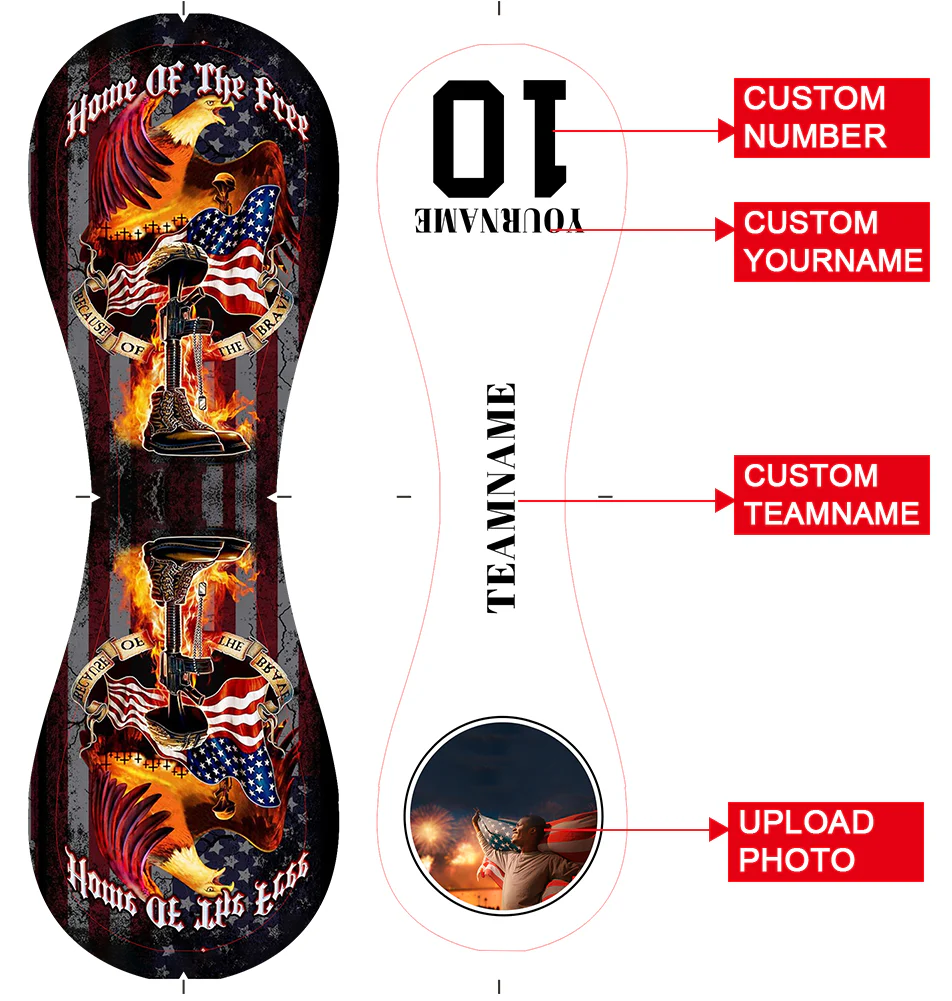 Personalized White American Flag Eagle Veterans Photo Baseballs