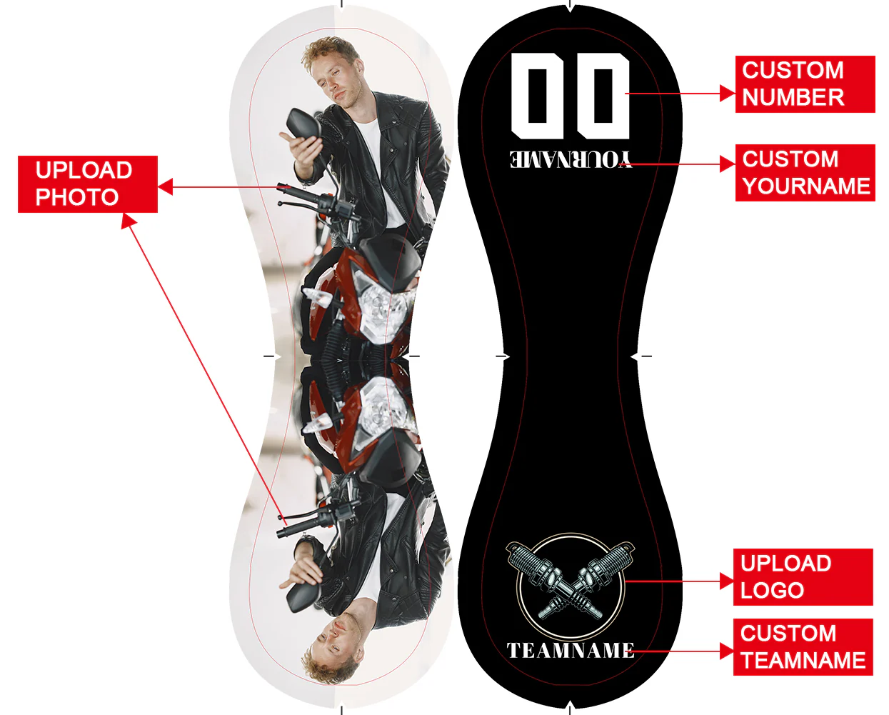 Personalized Black Damping Skull Photo Baseballs