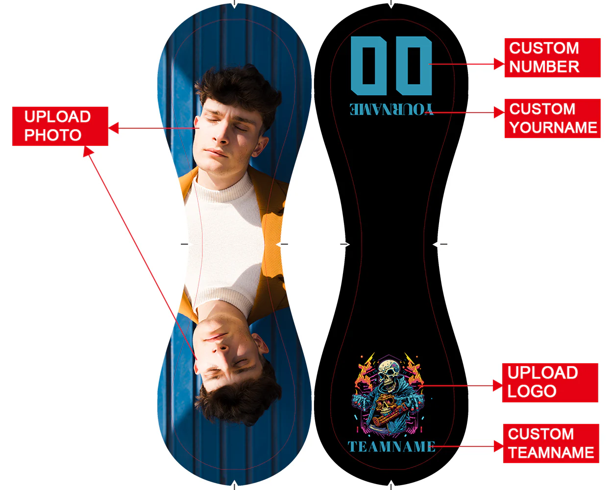 Personalized Black King Skull Photo Baseballs