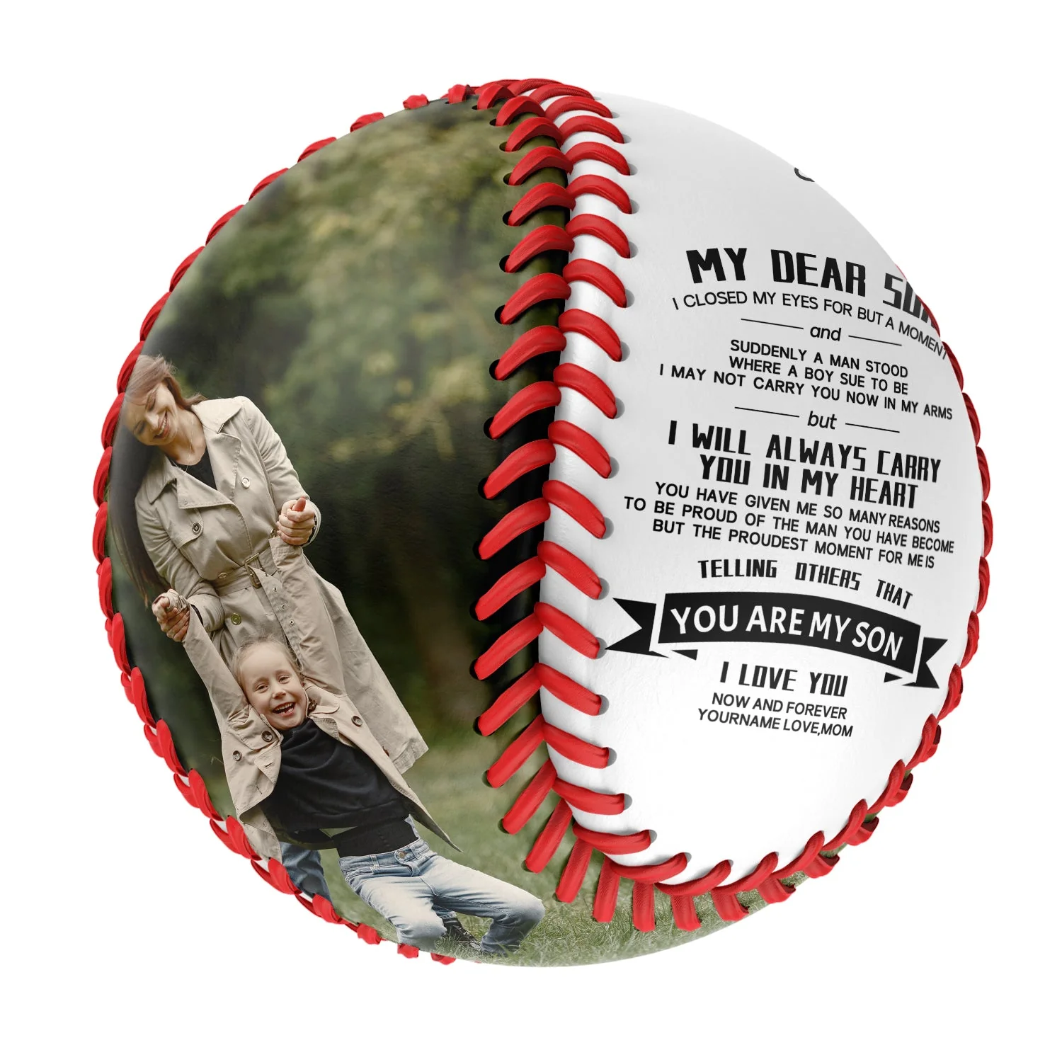 Personalized To My Son Name Baseballs