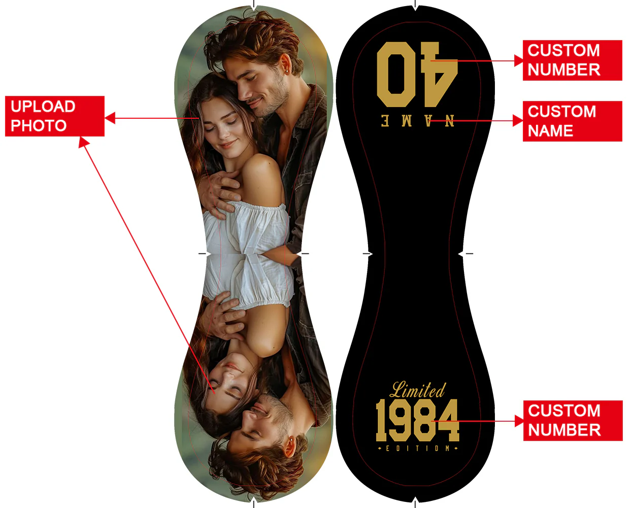 Personalized Anniversary Name Time Photo Black Baseballs