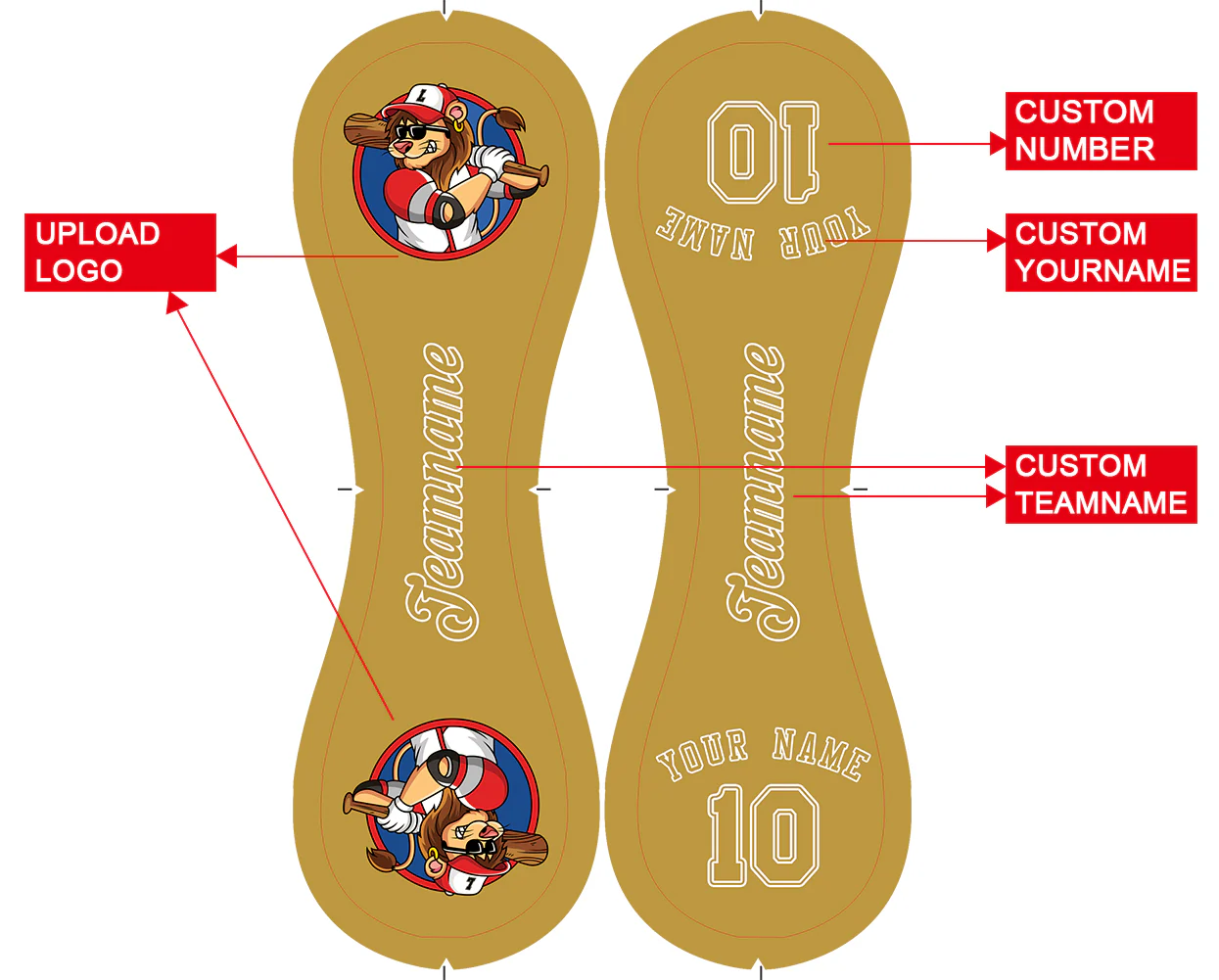 Personalized Old Gold Leather Old Gold Authentic Baseballs