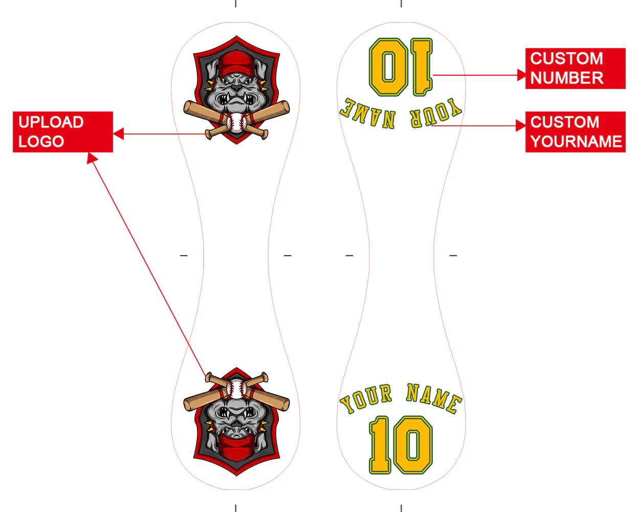 Personalized White Leather Gold Authentic Baseballs