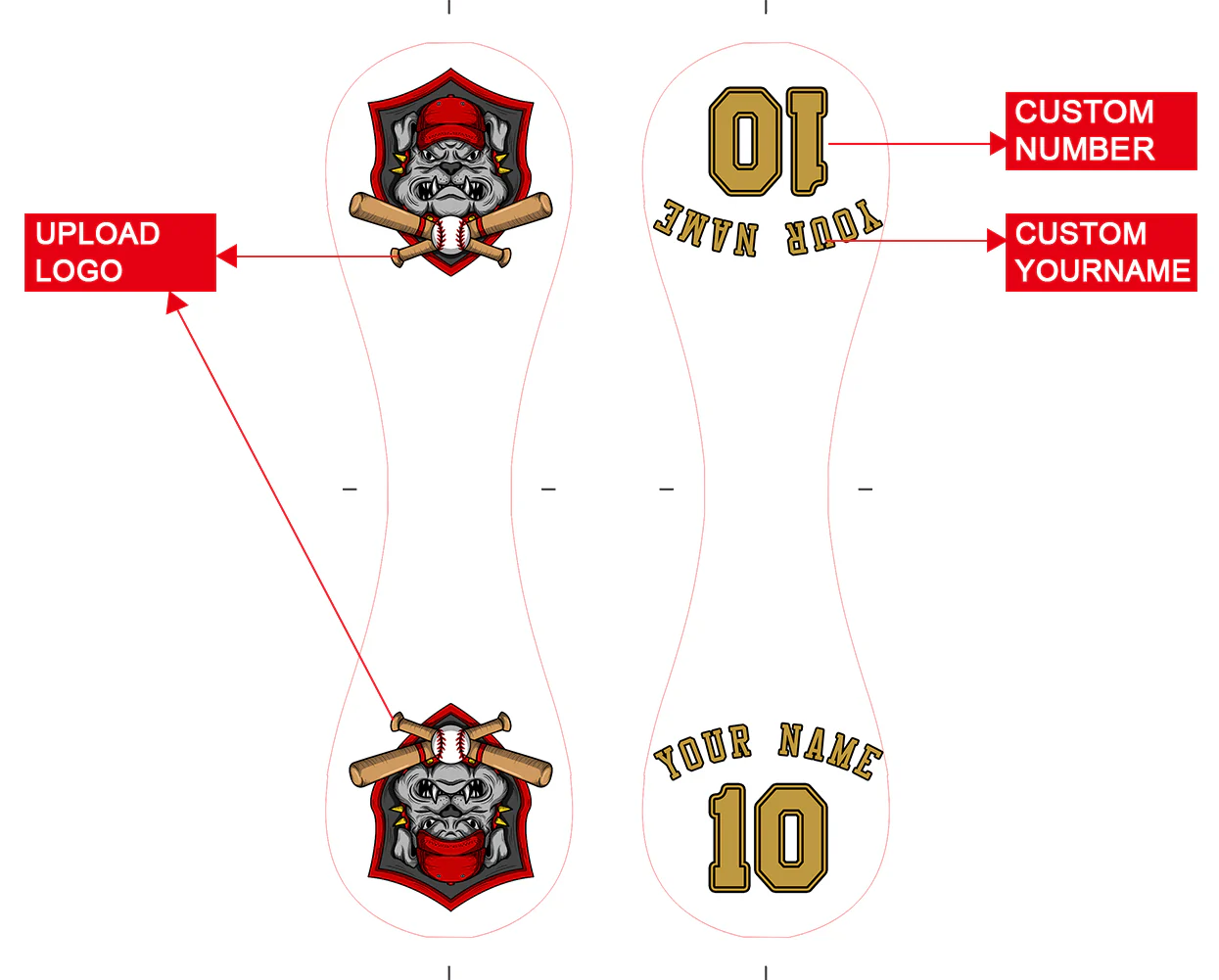 Personalized White Leather Old Gold Authentic Baseballs