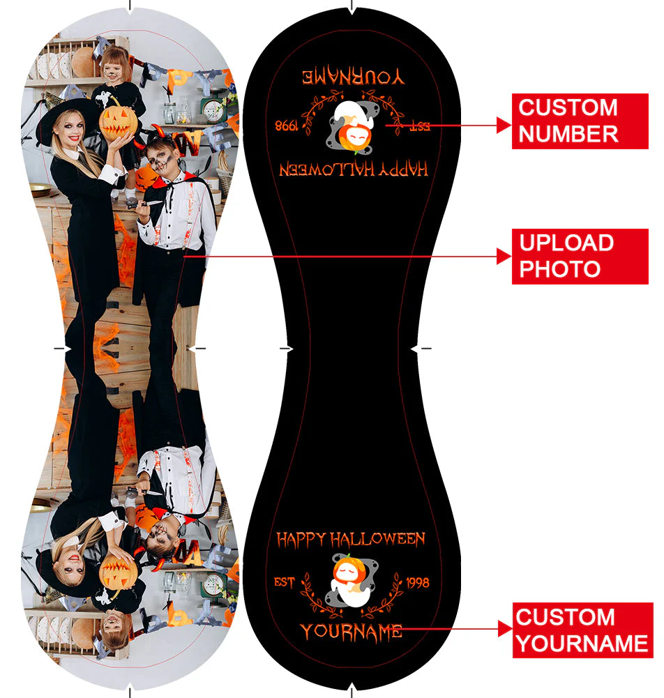 Personalized Black Happy Halloween Pumpkin Ghost Photo Baseballs