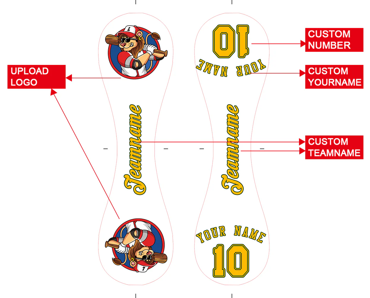 Personalized White Leather Gold Authentic Baseballs