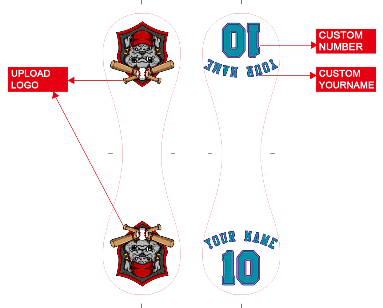 Personalized White Leather Aqua Authentic Baseballs