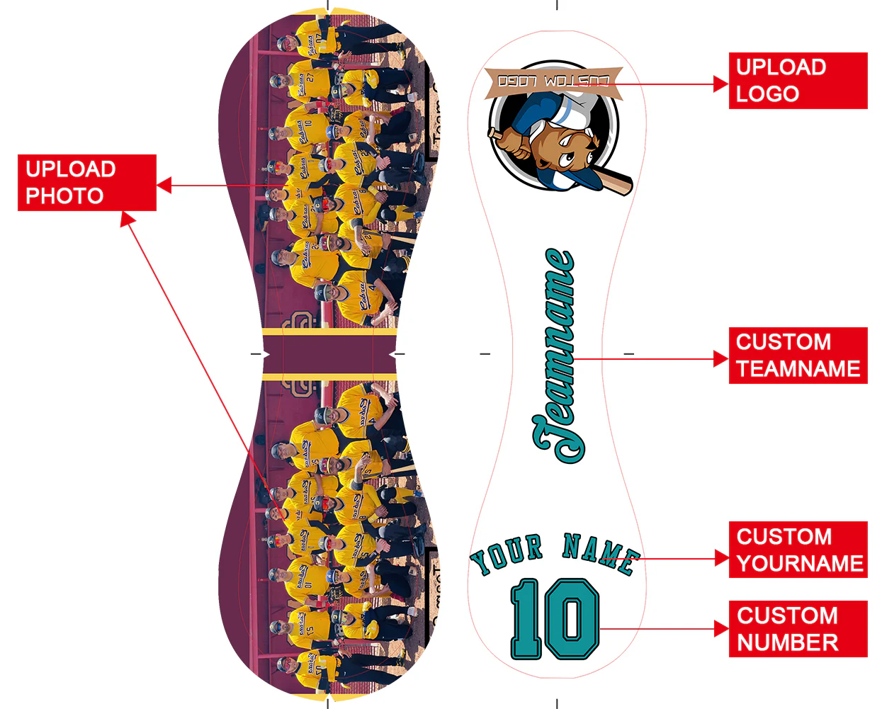 Personalized White Leather Aqua Varsity Team Authentic Baseballs