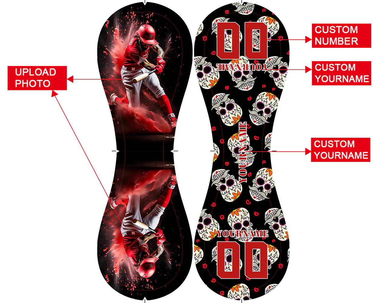 Personalized Carter Skull Photo Baseballs