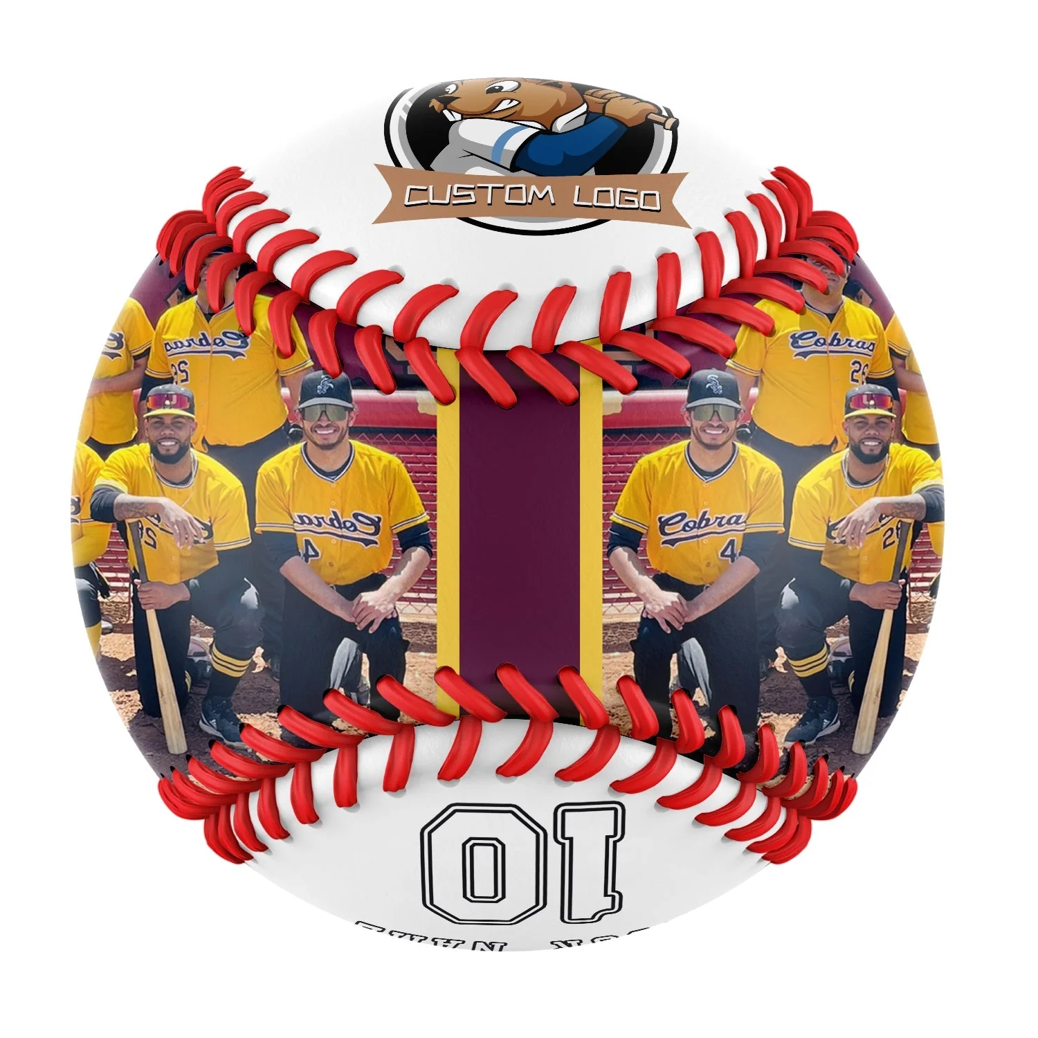 Personalized White Leather White Varsity Team Authentic Baseballs