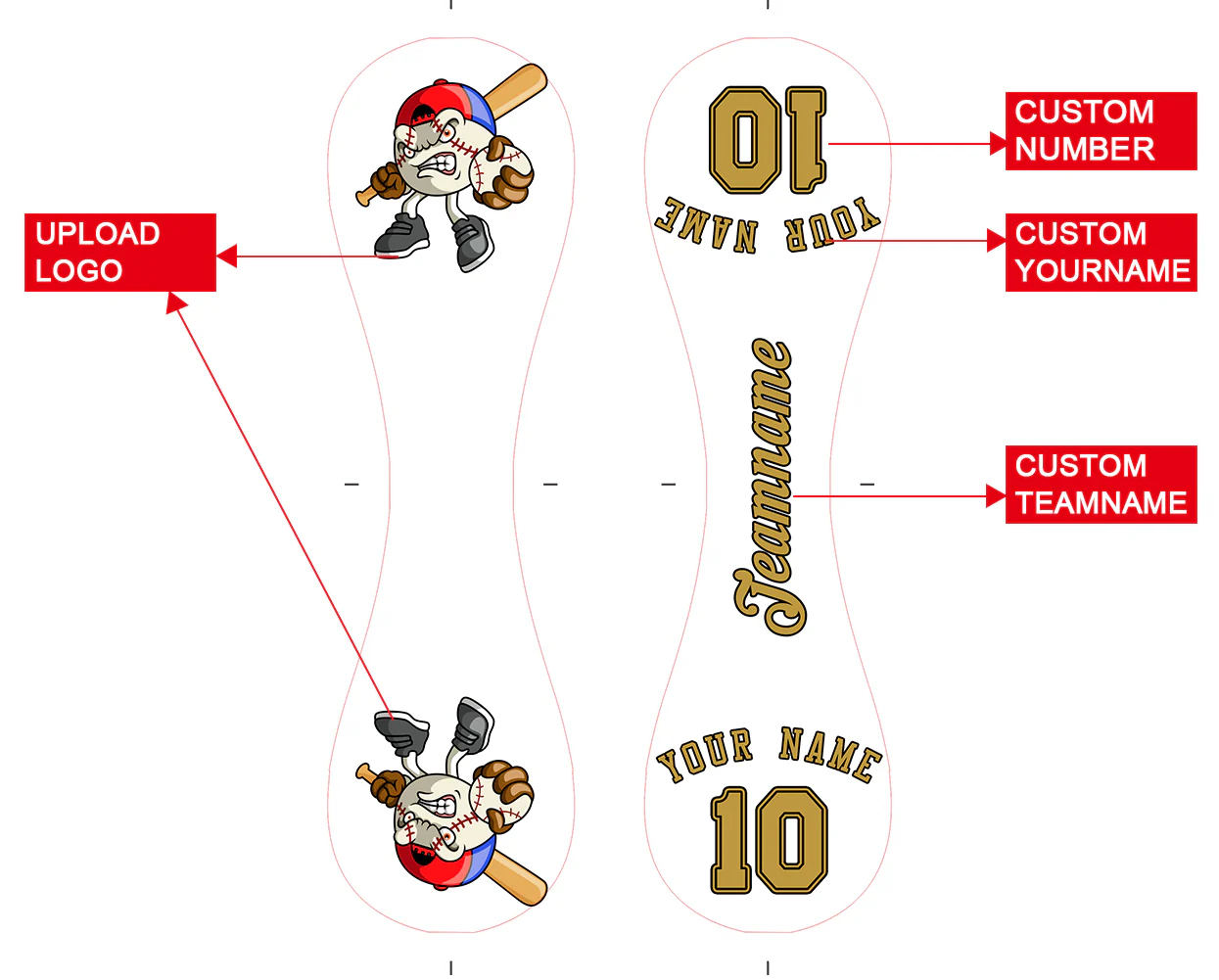 Personalized White Leather Old Gold Authentic Baseballs