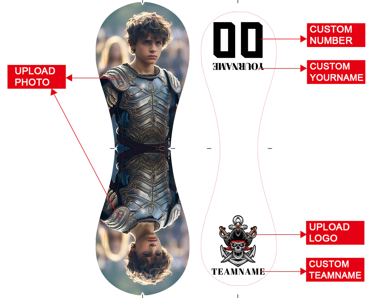 Personalized White Pirate Skull Photo Baseballs