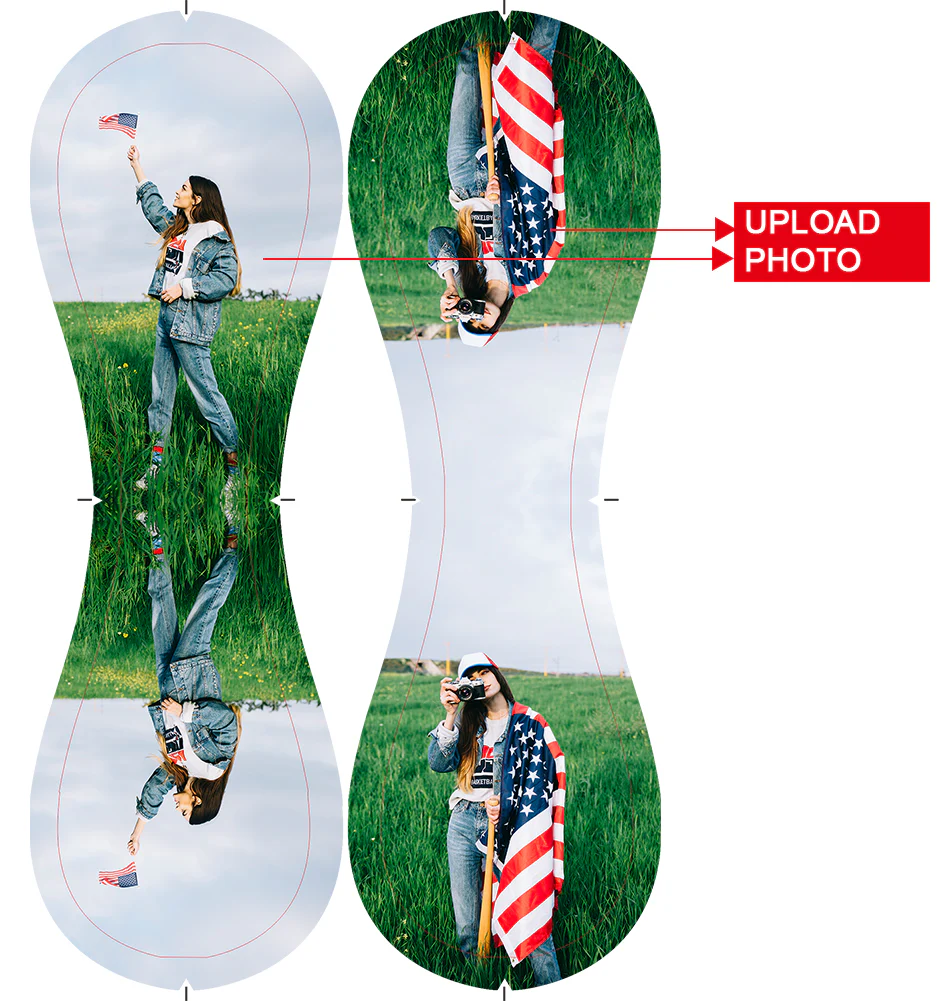 Personalized 2 Wife Girlfriend Family American Flag Photo Baseballs