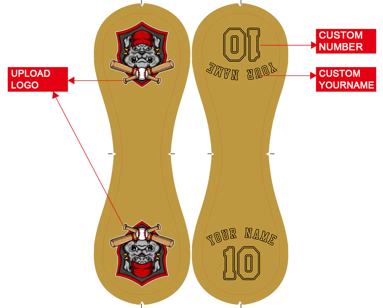 Personalized Old Gold Leather Old Gold Authentic Baseballs