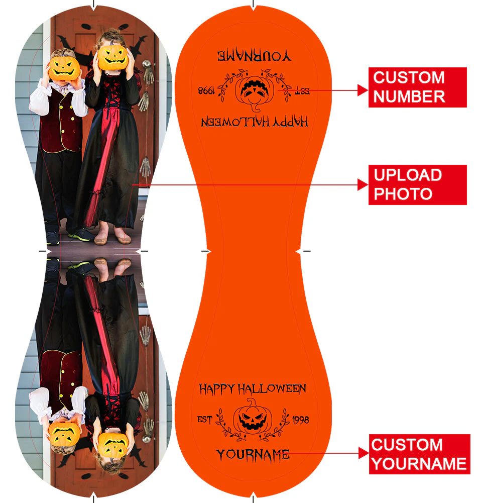 Personalized Orange Happy Halloween Pumpkin Photo Baseballs