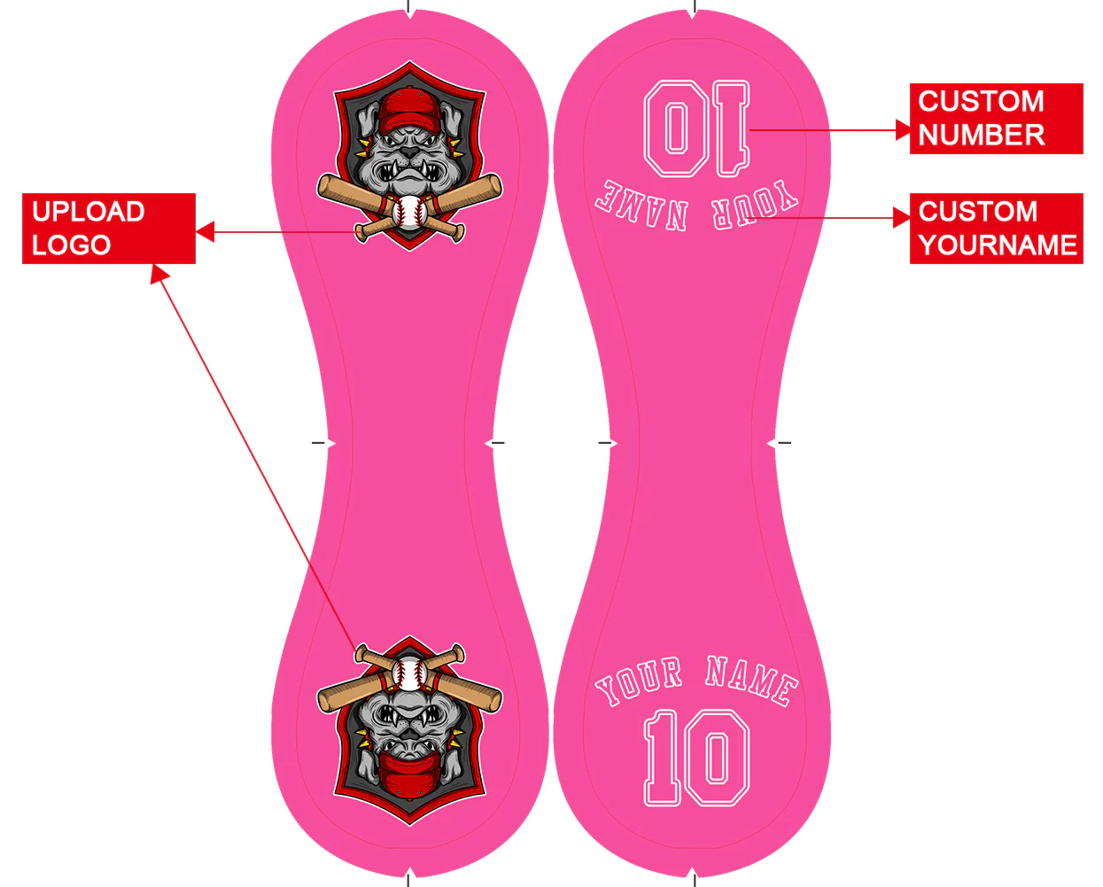 Personalized Pink Leather Pink Authentic Baseballs