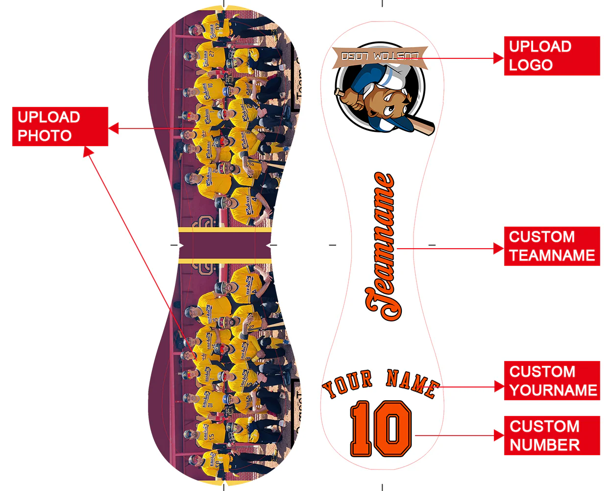 Personalized White Leather Orange Varsity Team Authentic Baseballs