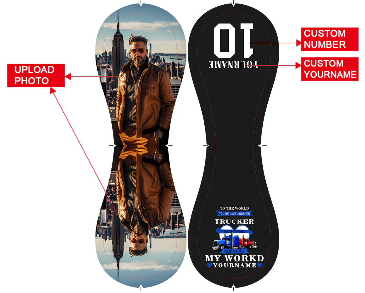 Personalized Black Truck Photo Baseballs