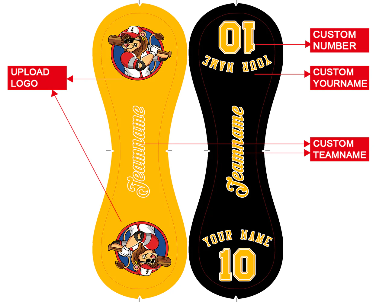 Personalized Gold Black Half Leather Gold Authentic Baseballs