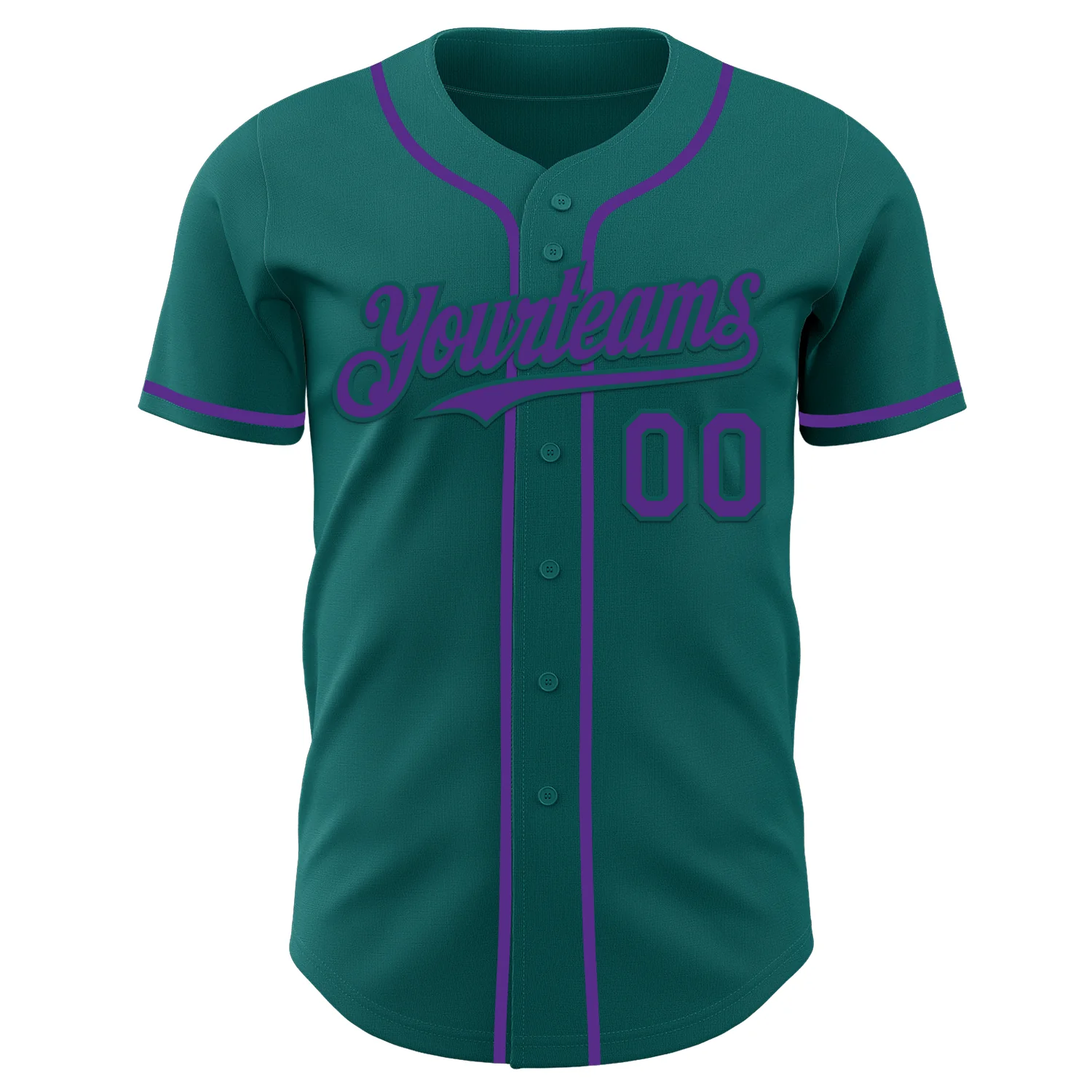 Custom Teal Purple Authentic Baseball Jersey