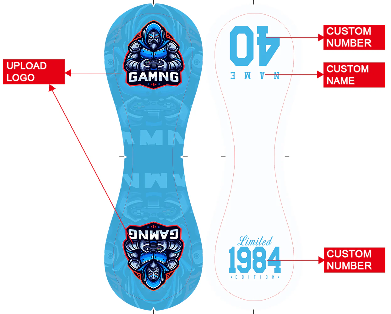 Personalized Game Name Time Logo Sky Blue White Baseballs