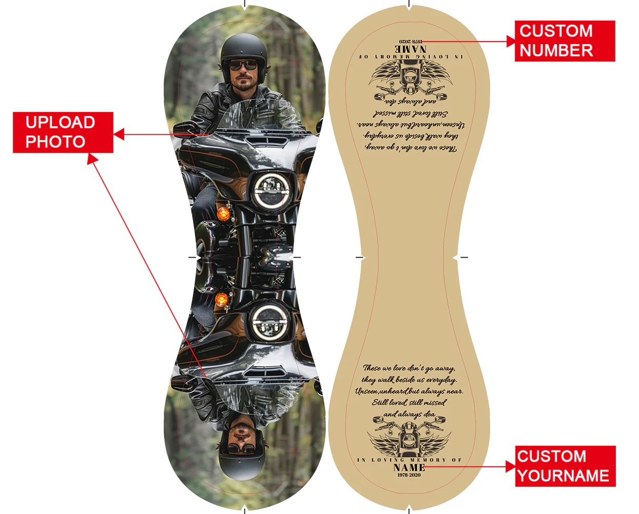 Personalized Khaki Memorial Photo Baseballs