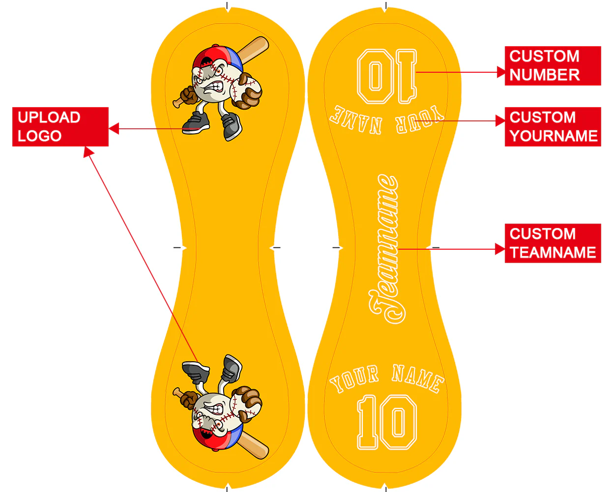 Personalized Gold Leather Gold Authentic Baseballs