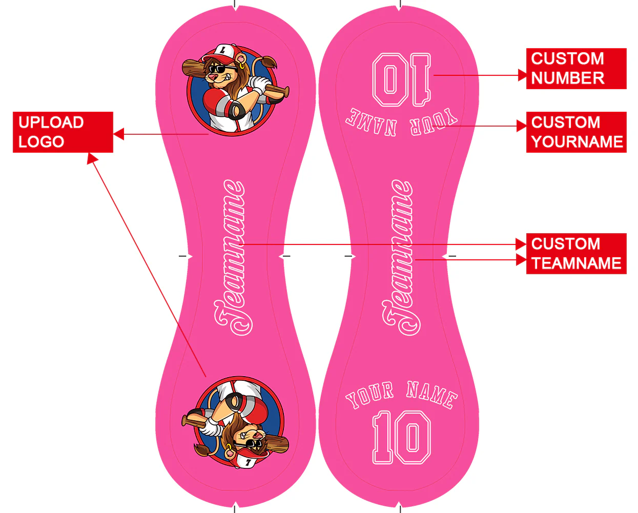 Personalized Pink Leather Pink Authentic Baseballs