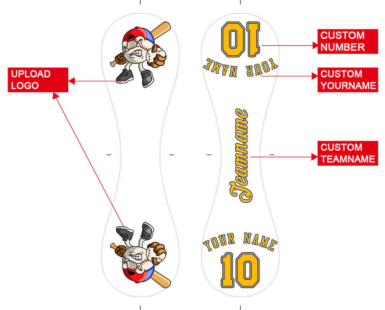 Personalized White Leather Gold Authentic Baseballs